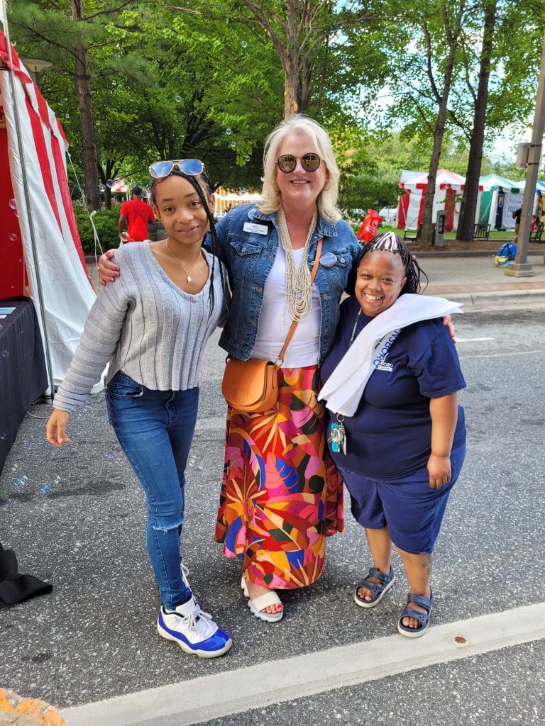 ArtsGreensboro team members at the NC Folk Fest.