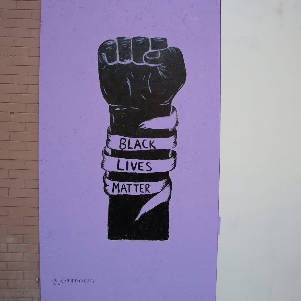 Black Lives Matter mural located in Greensboro NC